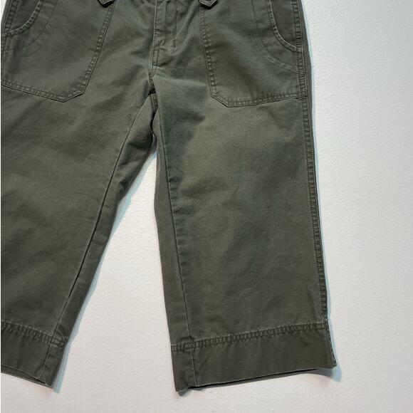 Vintage Y2K ROXY Army Green Low Rise Capri Pants / Sz 5 / Surf Military Retro - Picture 6 of 10